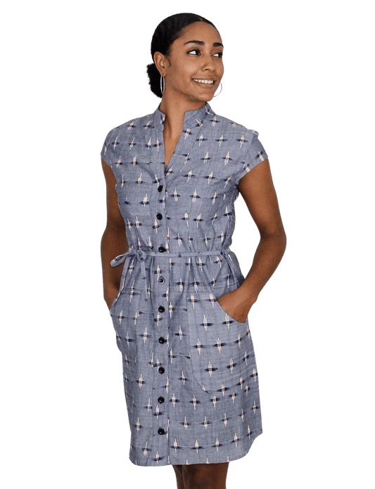 Chambray Button Dress - Premium  from Passion Lilie - Just $86! Shop now at ZLA