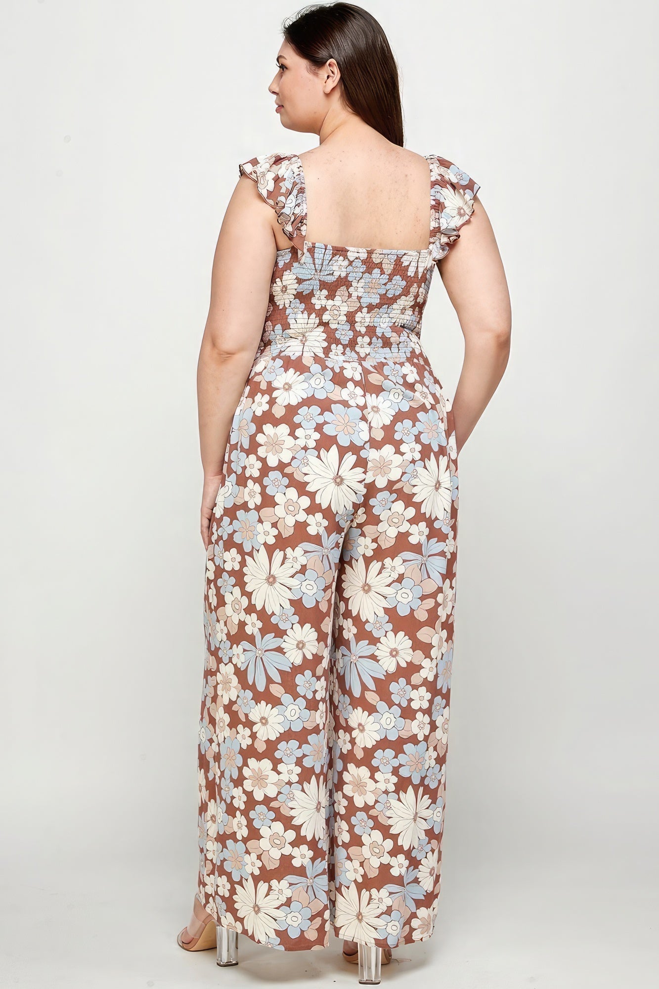 Floral Print Smocked Jumpsuit - Premium  from ZLA - Just $47! Shop now at ZLA