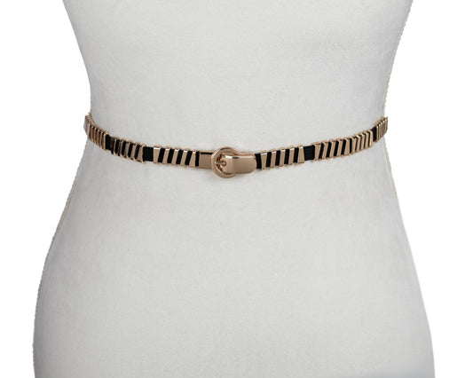 Gold Diagonal Stretch Belt - Premium  from Two 12 Fashion - Just $36! Shop now at ZLA
