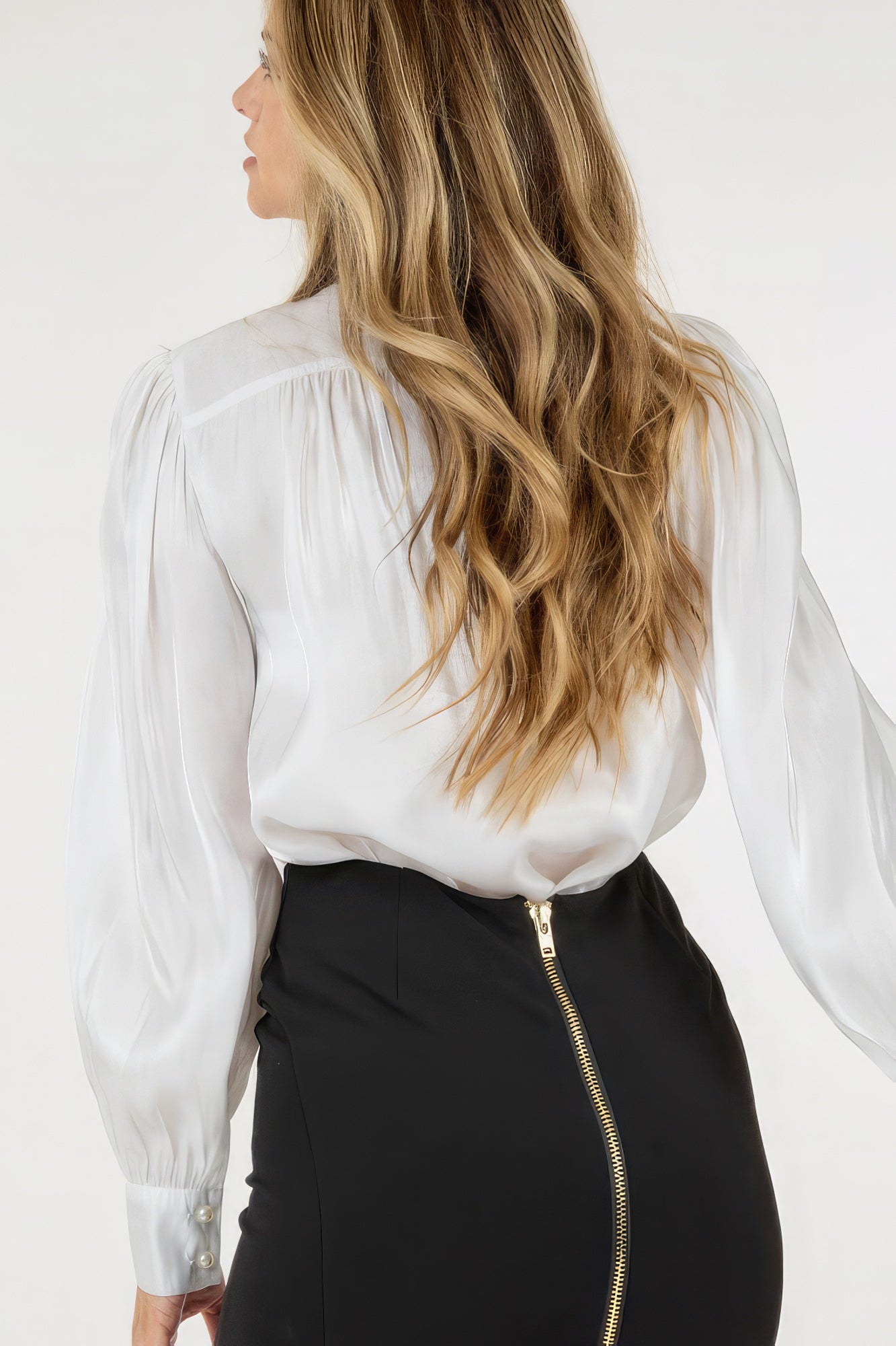 Insert Lace Trim Long Sleeve Blouse - Premium  from ZLA - Just $74.50! Shop now at ZLA