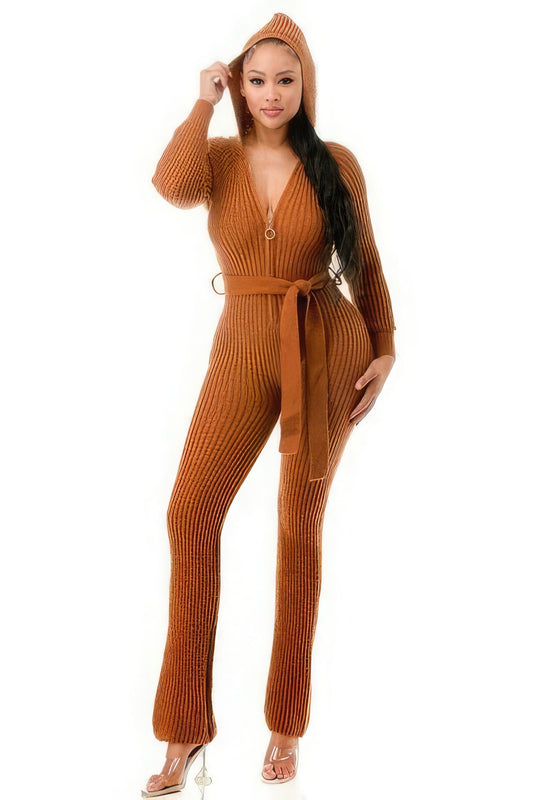 Monroe Hooded Jumpsuit - Premium  from ZLA - Just $49.50! Shop now at ZLA