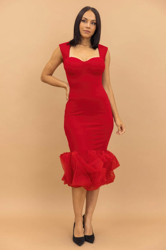 Organza Ruffle Detailed Fashion Dress - Premium  from ZLA - Just $64! Shop now at ZLA