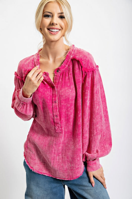 Washed Cotton Gauze Tunic - Premium  from ZLA - Just $60! Shop now at ZLA