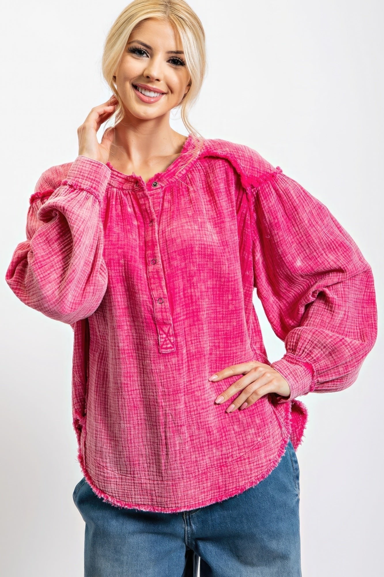 Washed Cotton Gauze Tunic - Premium  from ZLA - Just $60! Shop now at ZLA