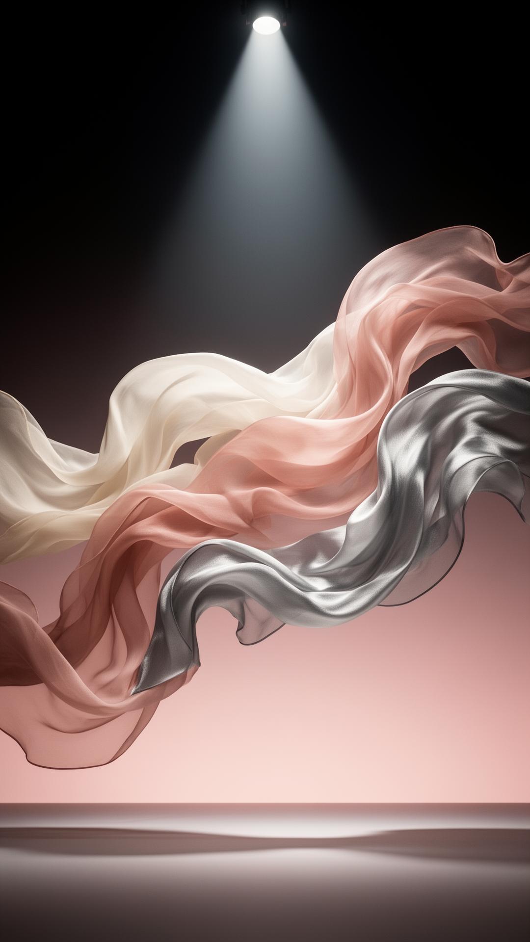 ZLA Style Signal — flowing silk fabric in cream, blush and silver