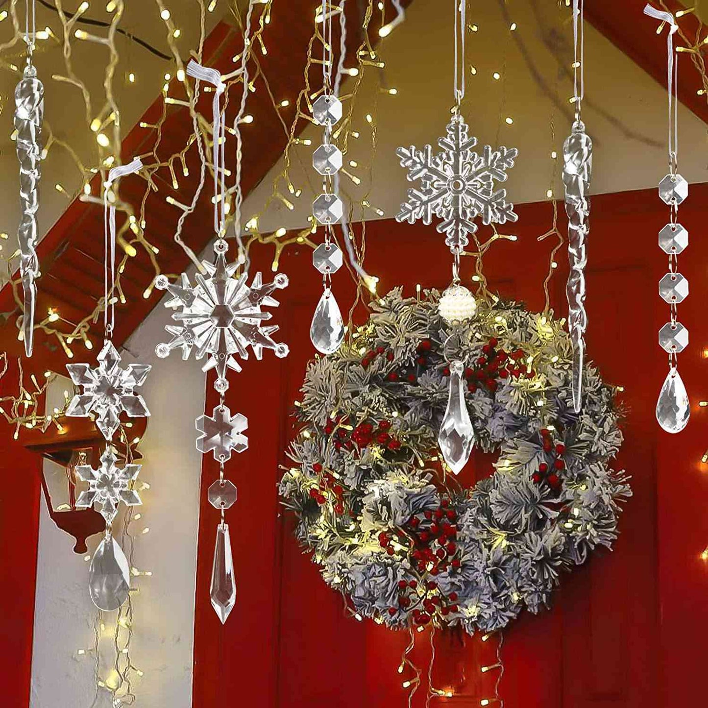10-Piece Acrylic Icicle Ornaments - Premium  from Trendsi - Just $11! Shop now at ZLA