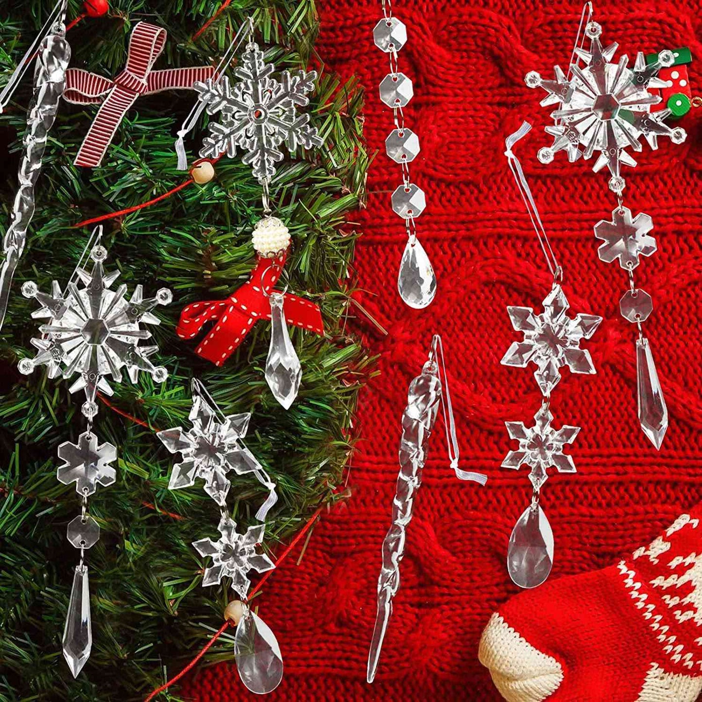 10-Piece Acrylic Icicle Ornaments - Premium  from Trendsi - Just $11! Shop now at ZLA