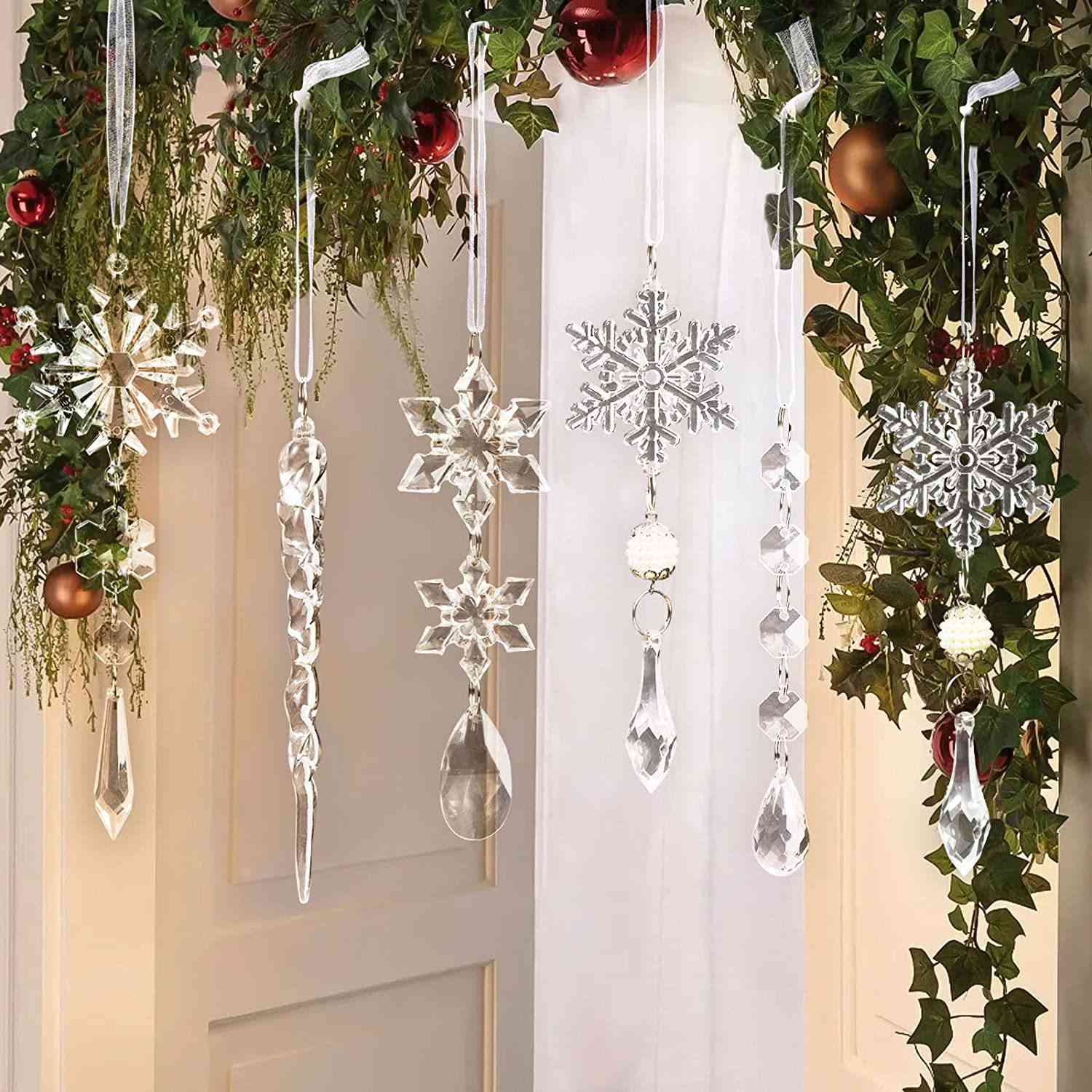 10-Piece Acrylic Icicle Ornaments - Premium  from Trendsi - Just $11! Shop now at ZLA