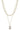 2 Layered Metal Chain Stone Pendant Necklace - ZLA