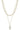 2 Layered Metal Chain Stone Pendant Necklace - ZLA