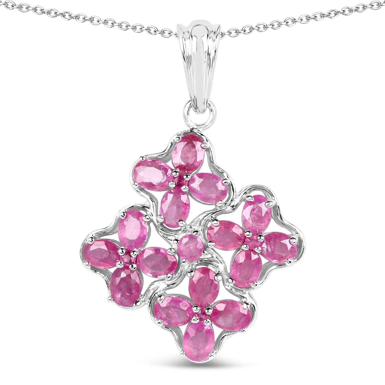 3.72 Carat Genuine Ruby .925 Sterling Silver Pendant - Premium Jewelry & Watches from Carmine Hercules - Just $77.42! Shop now at ZLA