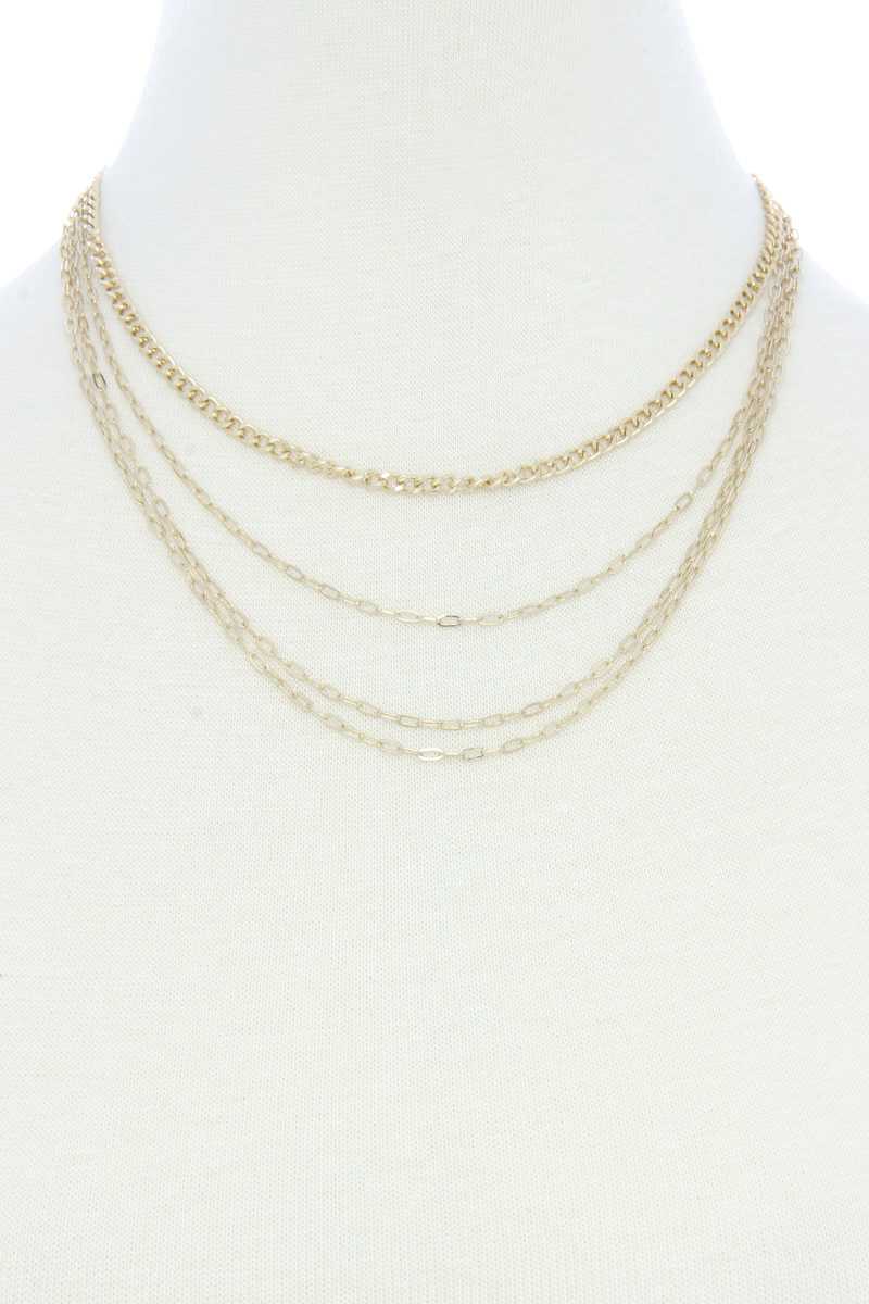 4 Layer Metal Necklace - ZLA