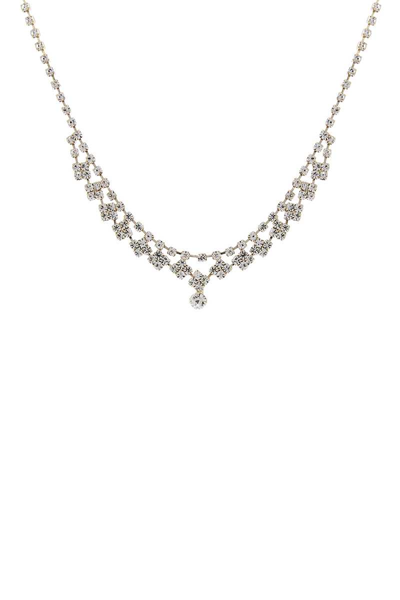 Stylish Rhinestone Design Crystal Necklace