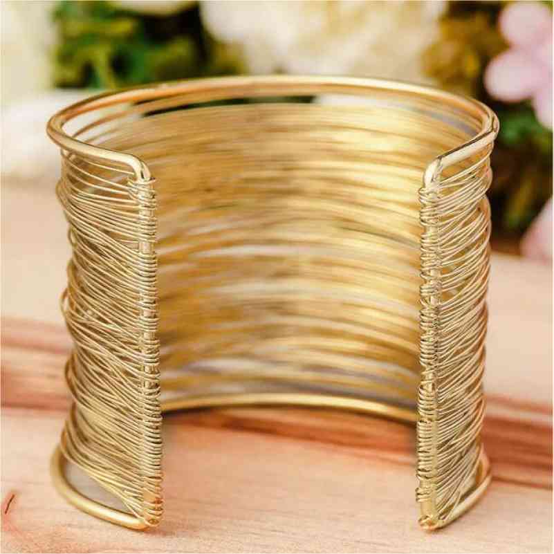 Alloy Layered Cuff Bracelet - Premium  from Trendsi - Just $7! Shop now at ZLA