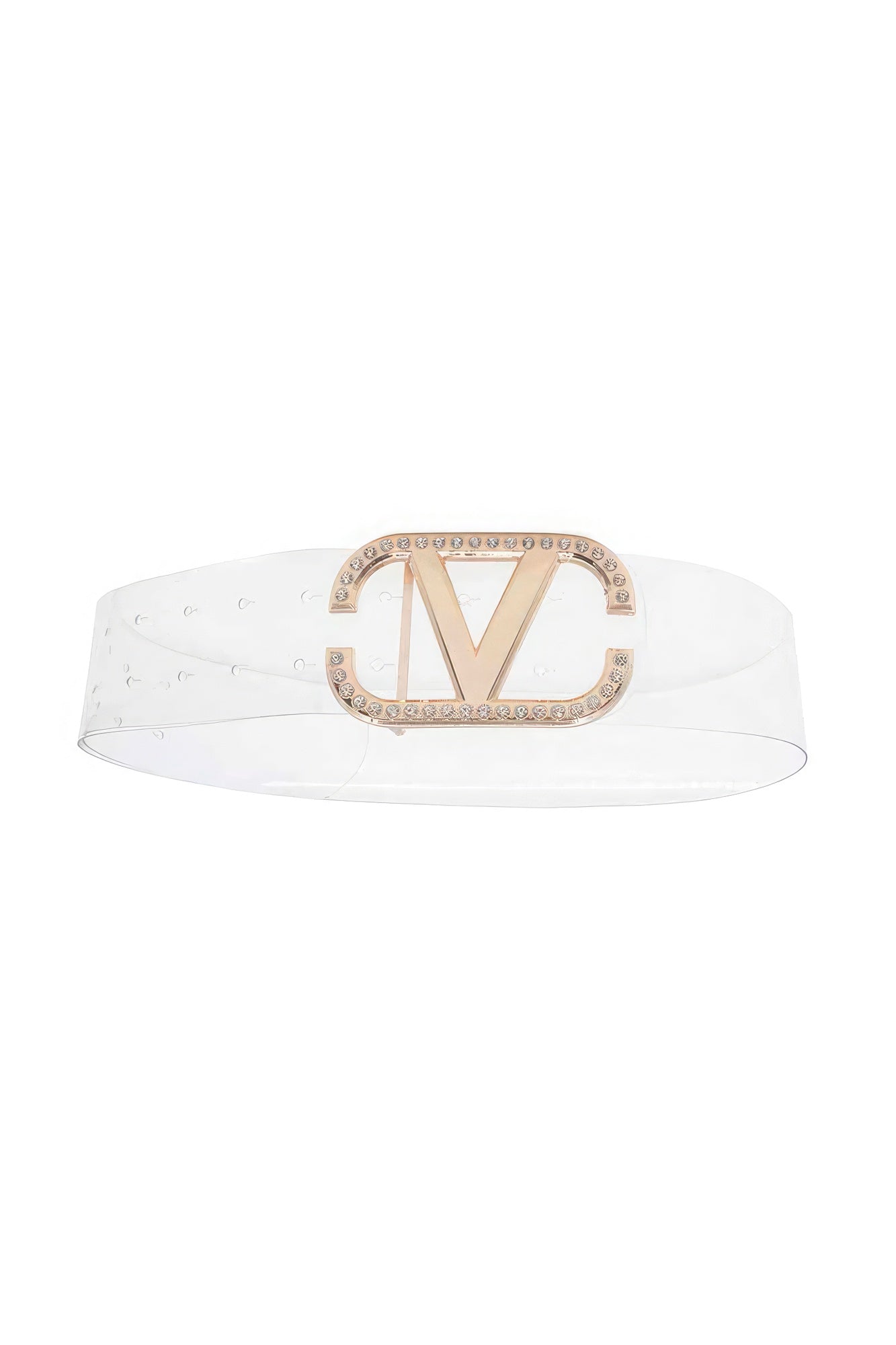 Angled Rhinestone Inverted V Buckle Belt - Premium  from ZLA - Just $16! Shop now at ZLA