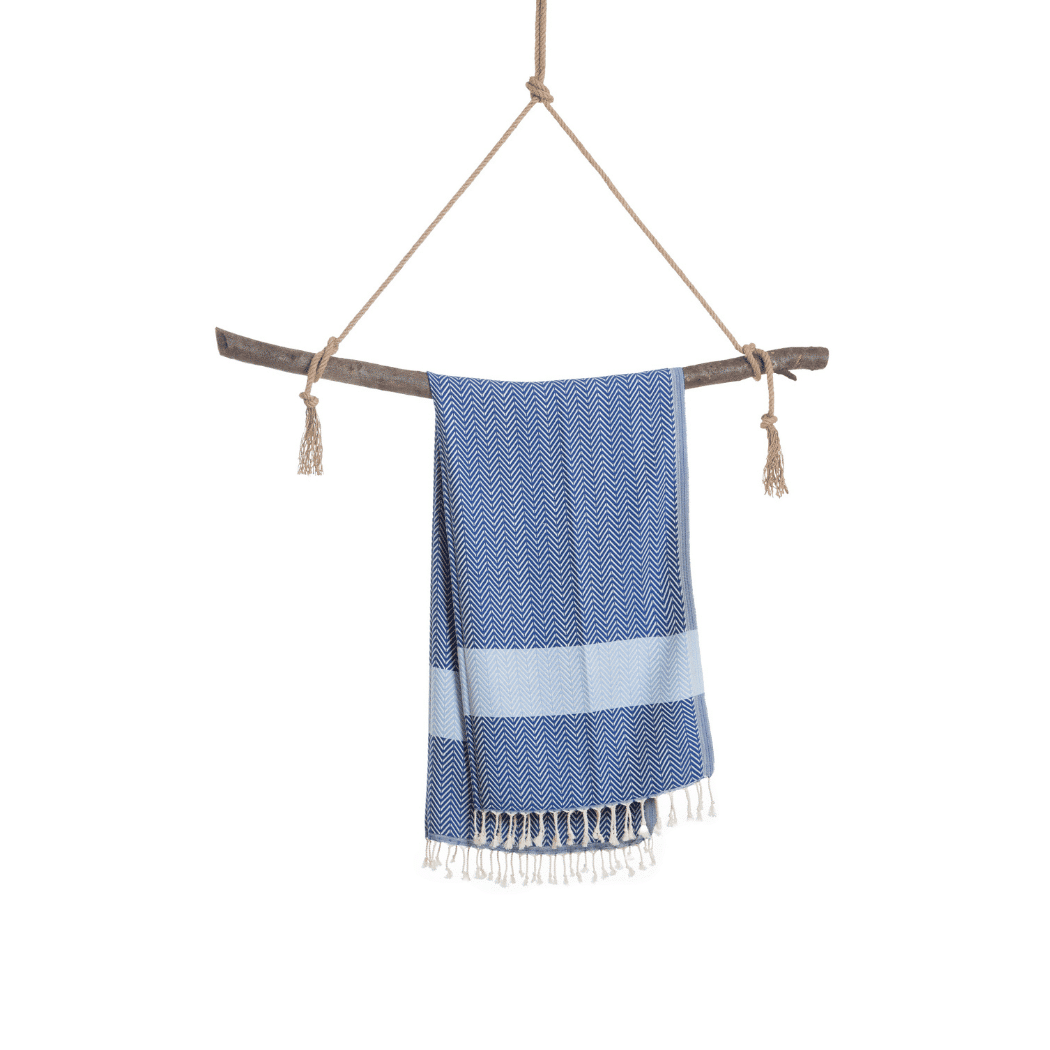 Beach Spa Turkish Hammam Towel Balik Blue/Turquoise - Premium Bath & Beauty from Harlequin Juniper - Just $25.23! Shop now at ZLA