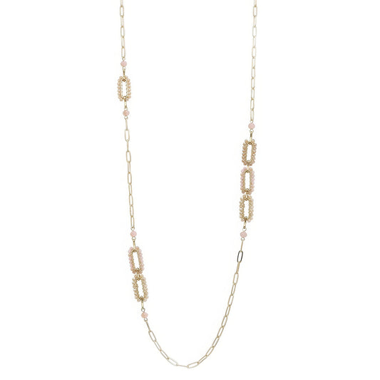 Beaded Link Stationary Necklace - ZLA