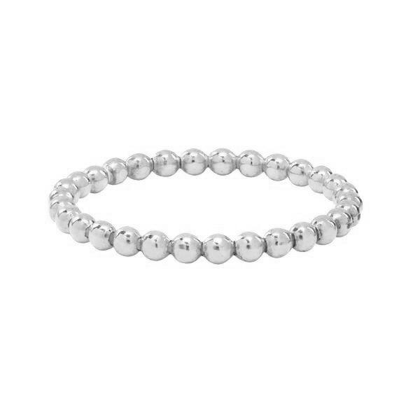 Beaded Stackable Ring - Silver - Premium Jewelry & Watches from Bronze Lucy - Just $21.23! Shop now at ZLA