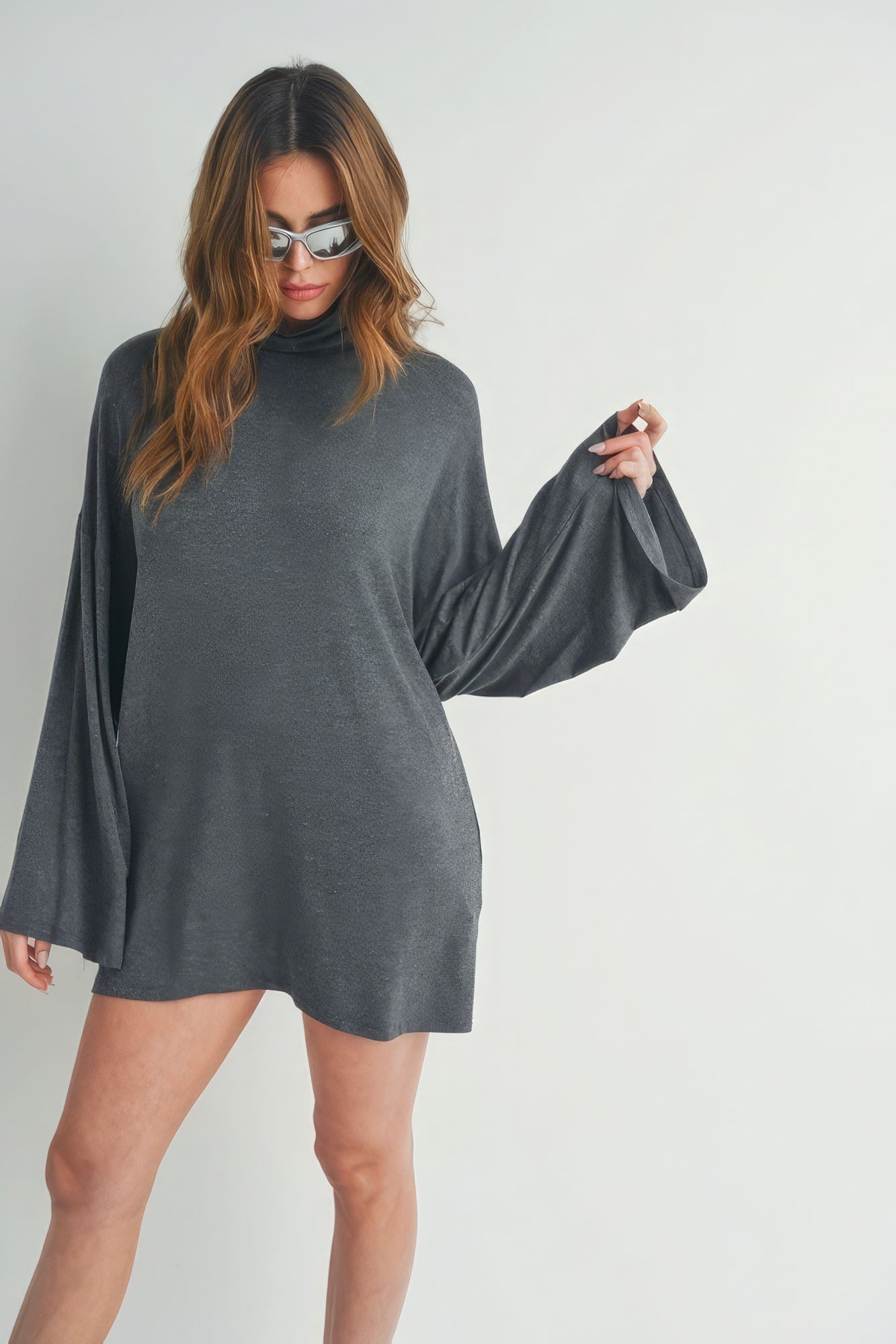 Bell Sleeve Turtle Neck Dress - Premium  from ZLA - Just $28! Shop now at ZLA