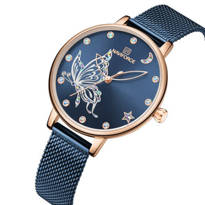 Blue Butterfly Steel Watch For Women - Premium  from ZLA - Just $26.99! Shop now at ZLA