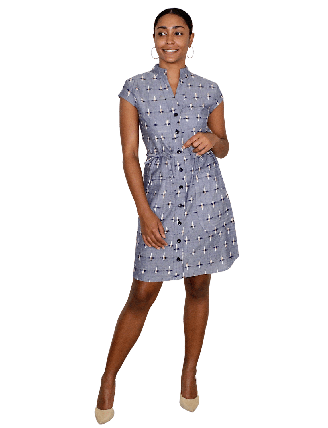 Chambray Button Dress - Premium  from Passion Lilie - Just $86! Shop now at ZLA