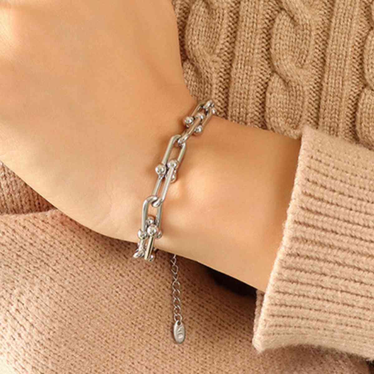 Chunky Chain Titanium Steel Bracelet - Premium  from Trendsi - Just $12! Shop now at ZLA