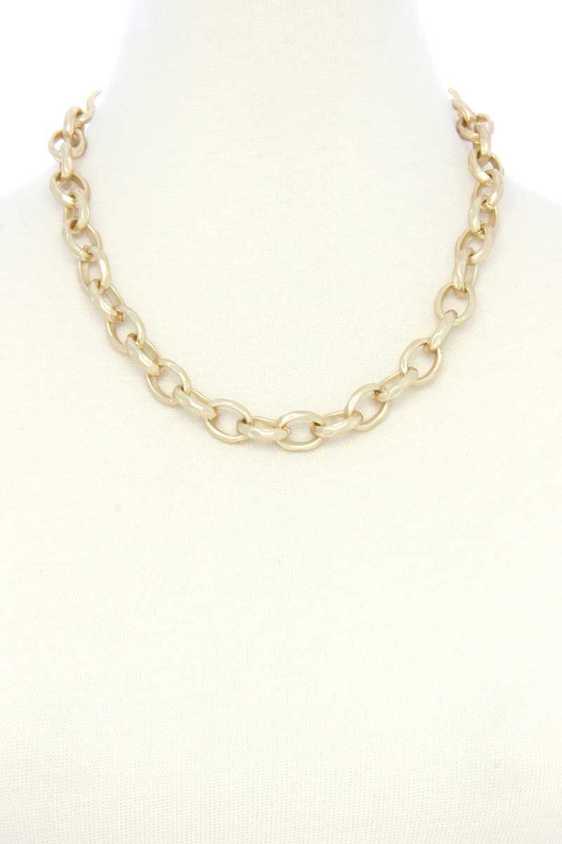 Circle Link Metal Necklacecircle Link Metal Necklace - ZLA