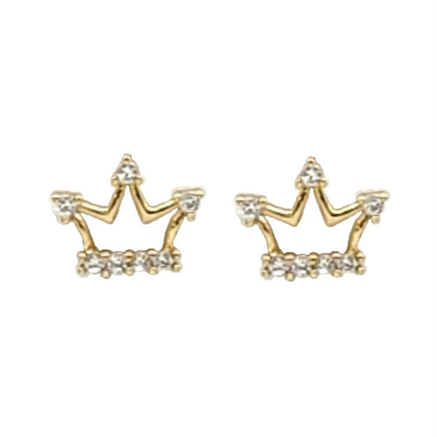 Crown Crystal Stud Earring - ZLA