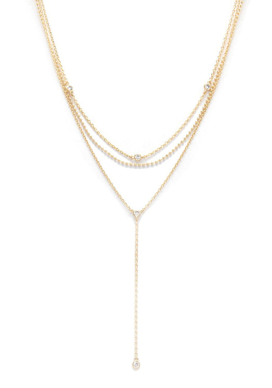 Dainty Metal Y Shape Necklace - ZLA