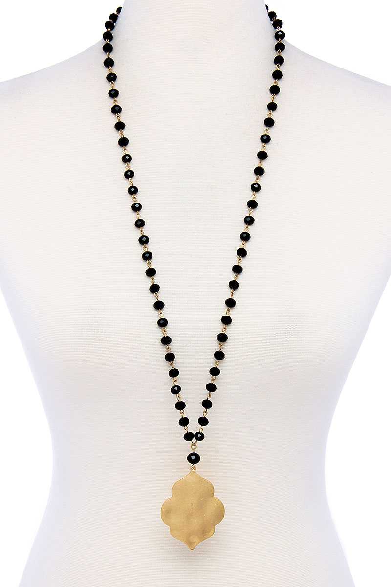 Designer Multi Bead Pendant Necklace - ZLA