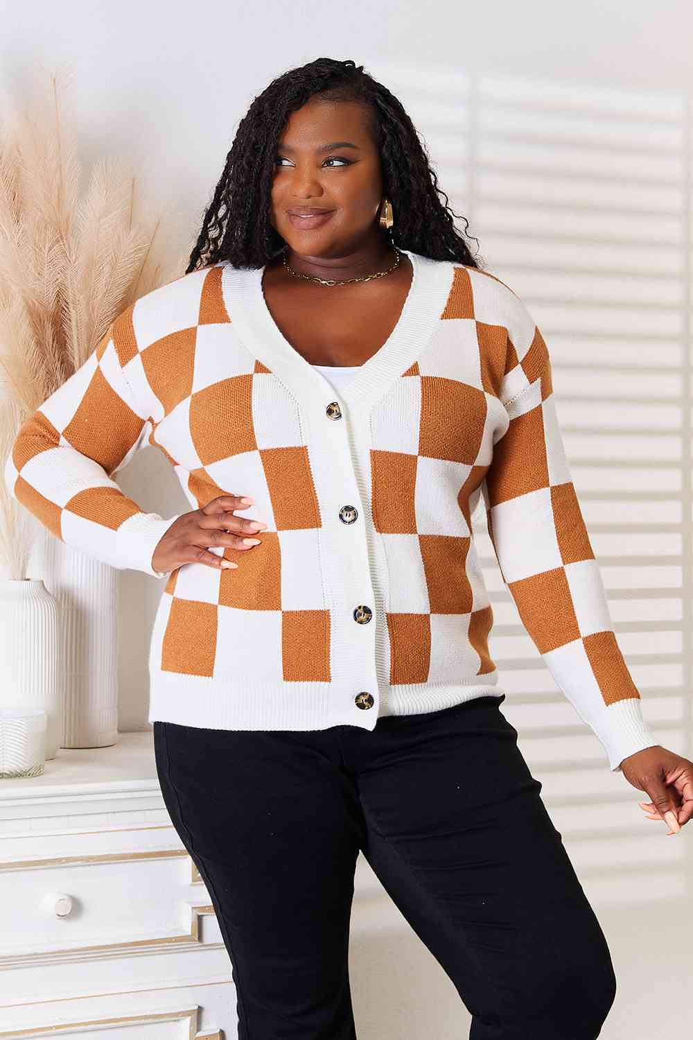 Double Take Button-Up V-Neck Dropped Shoulder Cardigan - Premium  from Trendsi - Just $43! Shop now at ZLA