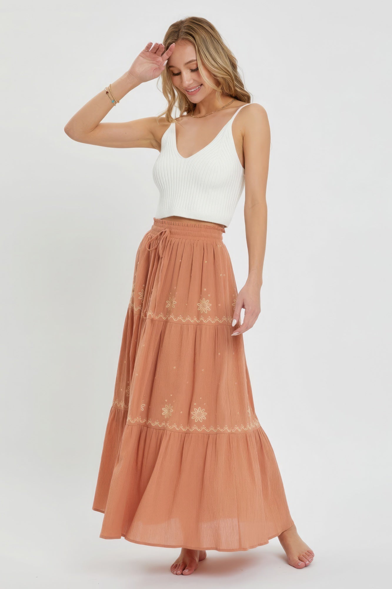 Embroidery Maxi Skirts - Premium  from ZLA - Just $75.50! Shop now at ZLA