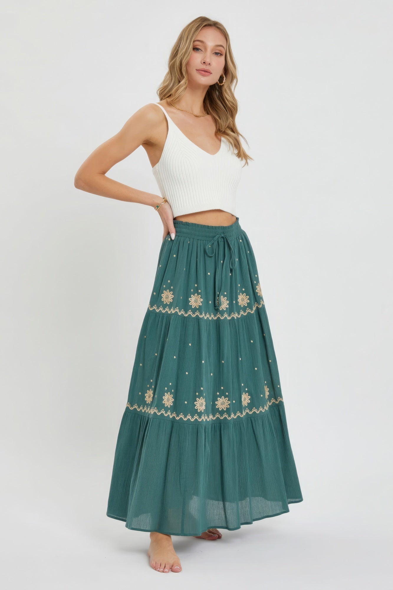 Embroidery Maxi Skirts - Premium  from ZLA - Just $75.50! Shop now at ZLA