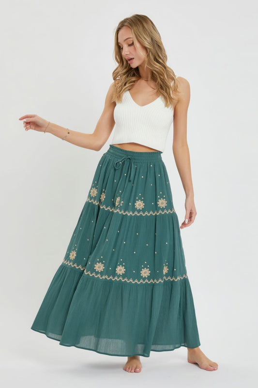 Embroidery Maxi Skirts - Premium  from ZLA - Just $75.50! Shop now at ZLA