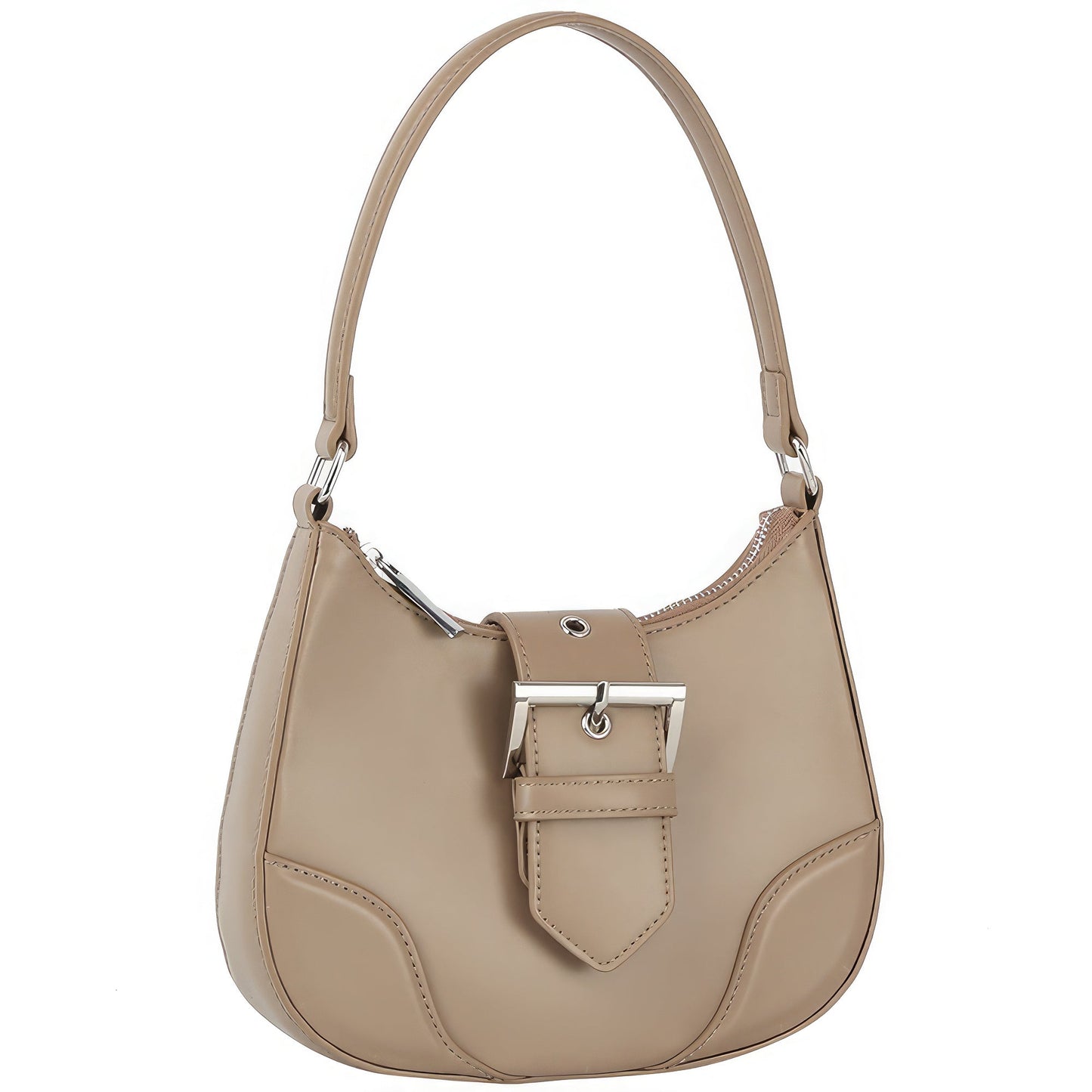 Fashion Buckle Curve Handle Shoulder Bag - Premium  from ZLA - Just $55! Shop now at ZLA