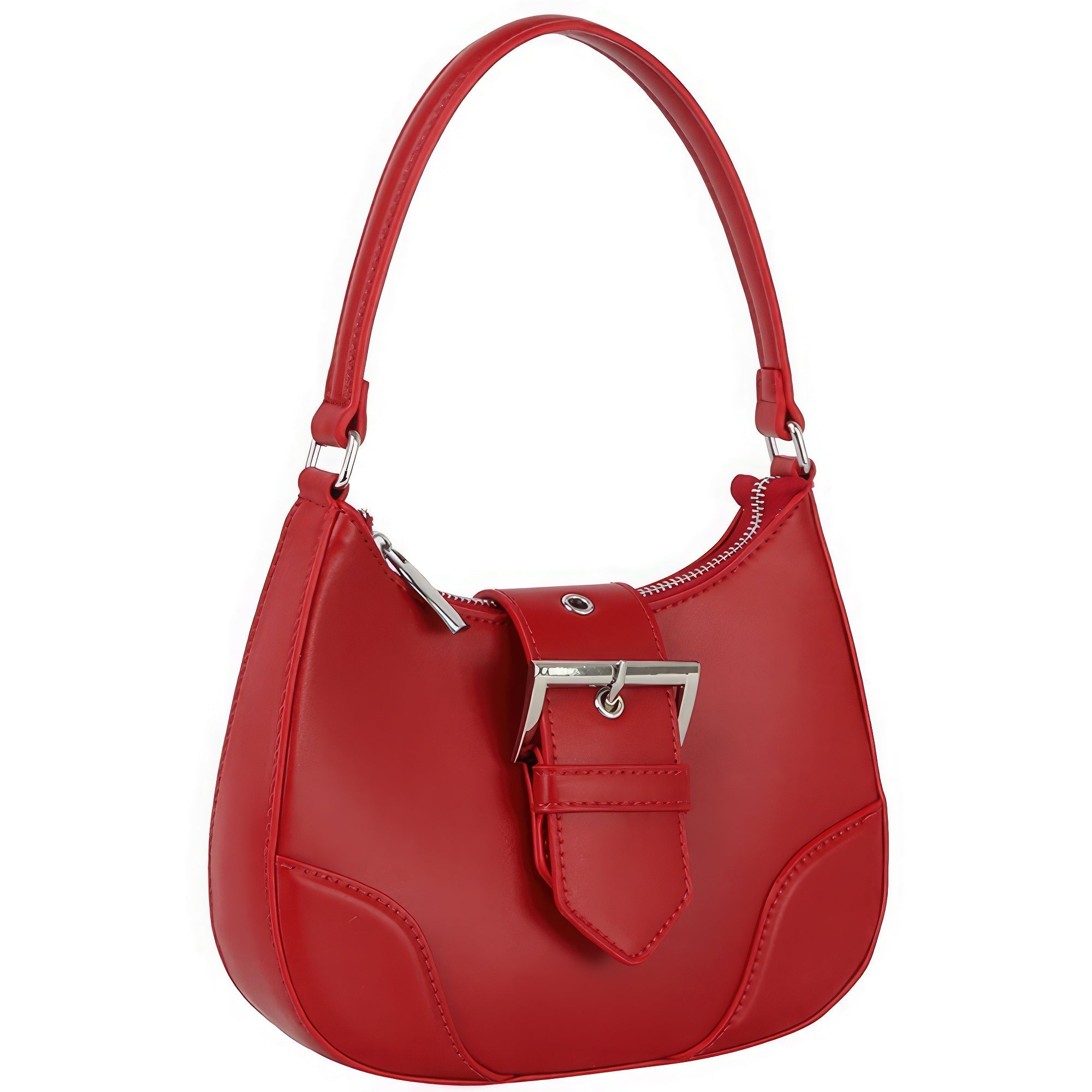 Fashion Buckle Curve Handle Shoulder Bag - Premium  from ZLA - Just $55! Shop now at ZLA