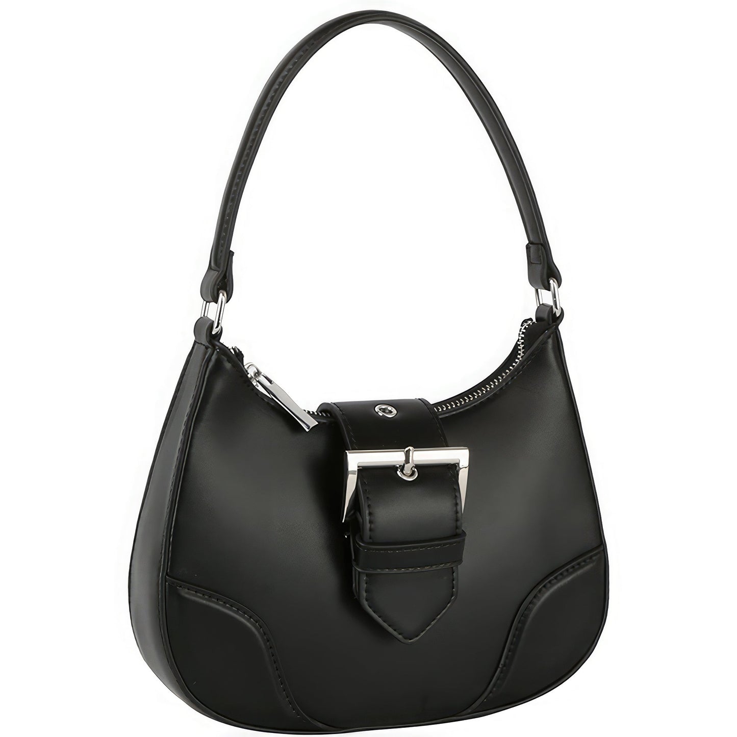 Fashion Buckle Curve Handle Shoulder Bag - Premium  from ZLA - Just $55! Shop now at ZLA