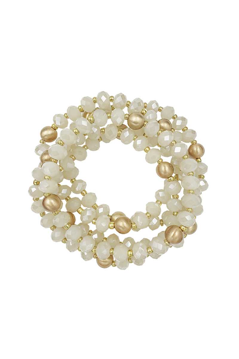 Fashion Glass Bead Multi Stretch Bracelet - ZLA