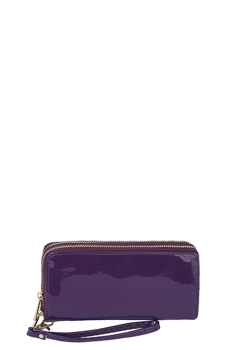 Fashion Smooth Glossy Color Hand Wallet - ZLA
