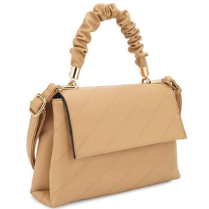 Fashion Smooth Pattern Wrinkle Handle Crossbody Bag - ZLA