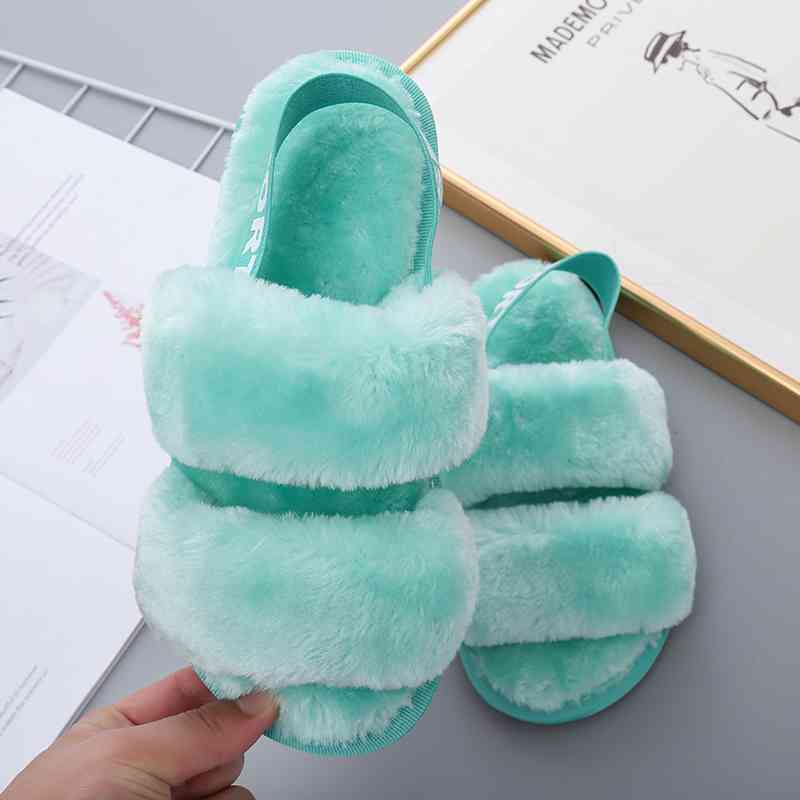 Faux Fur Open Toe Slippers - Premium  from Trendsi - Just $21! Shop now at ZLA