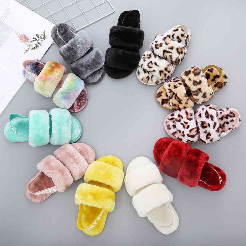 Faux Fur Open Toe Slippers - Premium  from Trendsi - Just $21! Shop now at ZLA