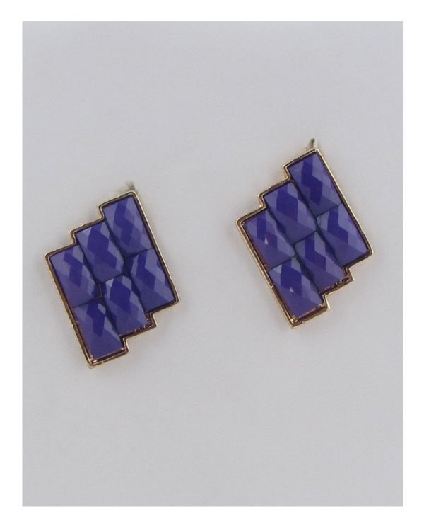 Faux stone earrings - ZLA