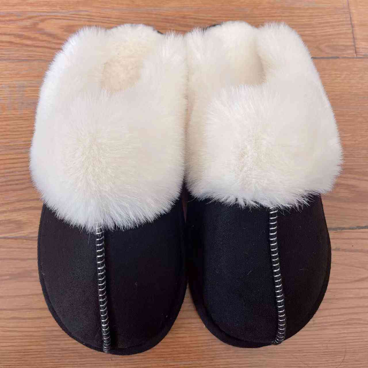 Faux Suede Center Seam Slippers - Premium  from Trendsi - Just $19! Shop now at ZLA