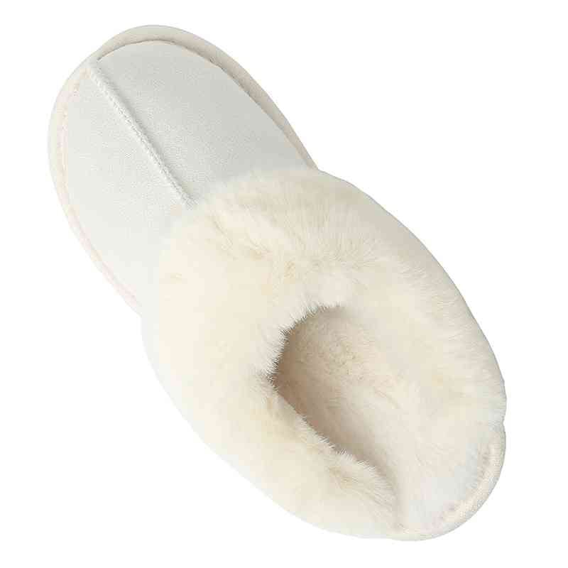Faux Suede Center Seam Slippers - Premium  from Trendsi - Just $19! Shop now at ZLA