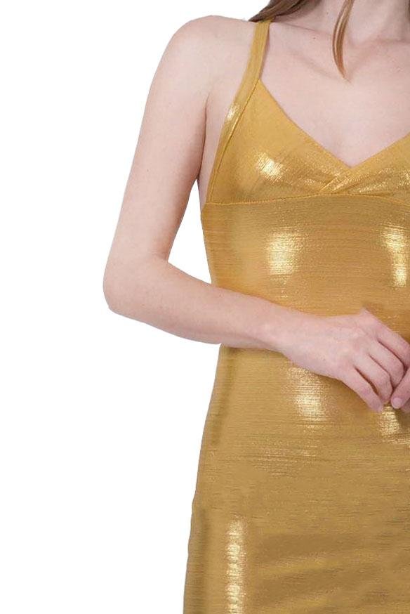 Ferrari Shiny Body-Con Gold Dress - Premium  from Savoy Active - Just $19.99! Shop now at ZLA
