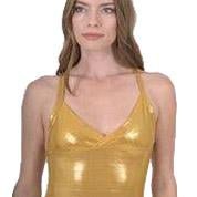 Ferrari Shiny Body-Con Gold Dress - Premium  from Savoy Active - Just $19.99! Shop now at ZLA