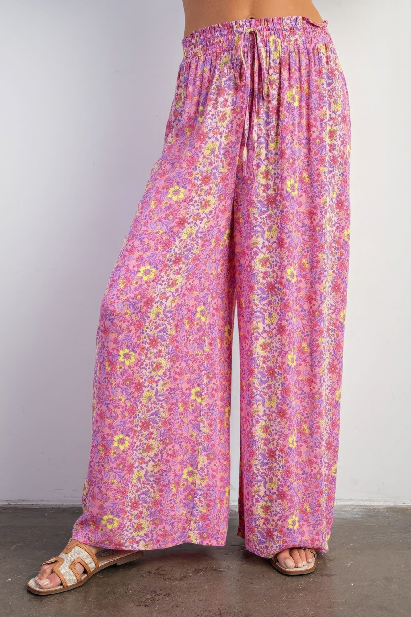 Floral Print Gauze Palazzo Pants - Premium  from ZLA - Just $57! Shop now at ZLA