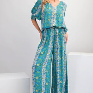 Floral Print Gauze Palazzo Pants - Premium  from ZLA - Just $54.50! Shop now at ZLA