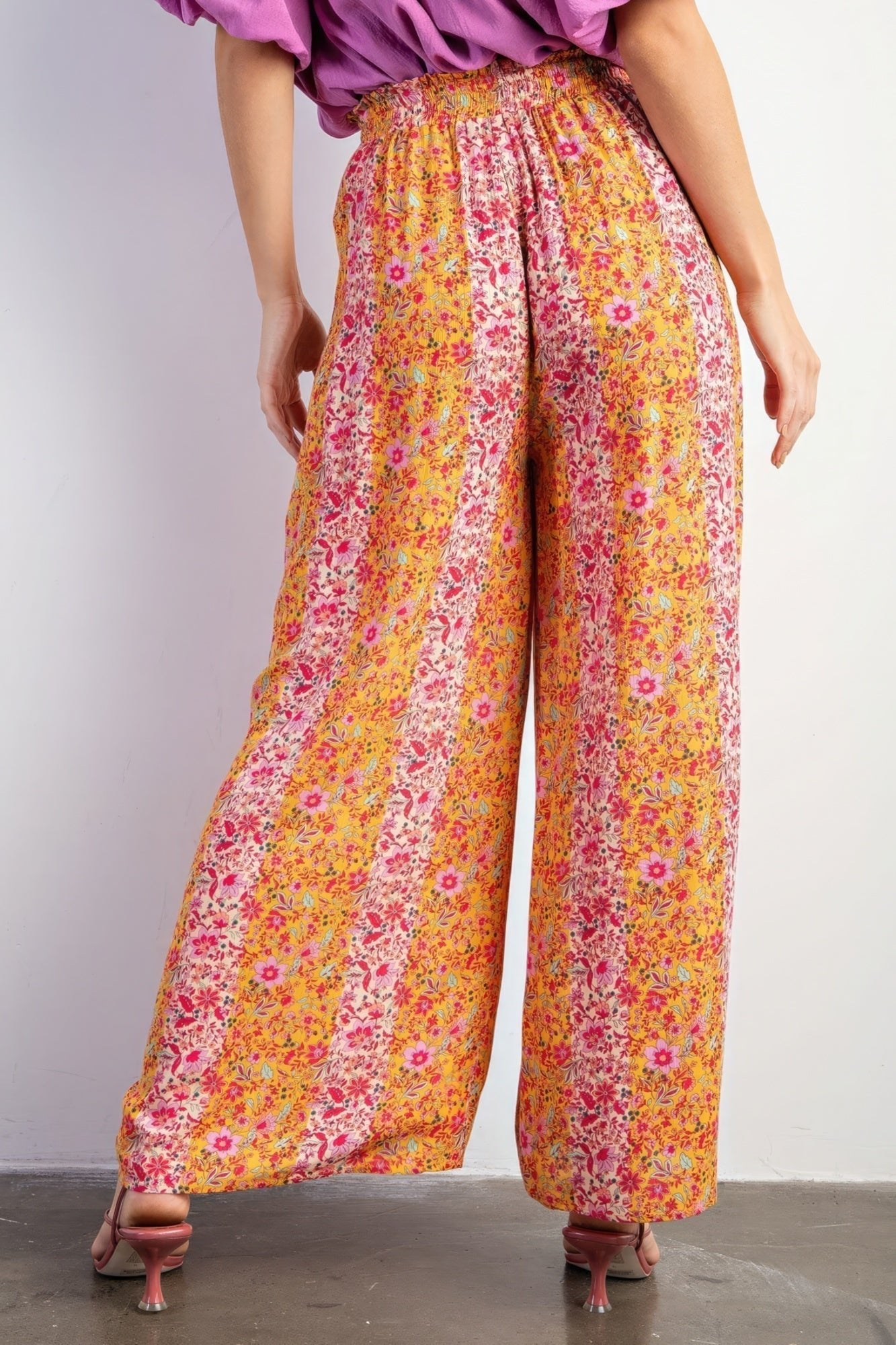Floral Print Gauze Palazzo Pants - Premium  from ZLA - Just $54.50! Shop now at ZLA